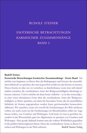 Esoterische Betrachtungen karmischer Zusammenhänge - Bd.1