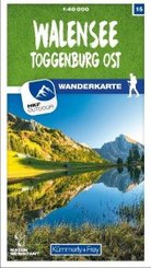 Kümmerly+Frey Karte Walensee - Toggenburg Ost