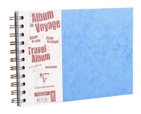 Reisealbum Age Bag A4 quer liniert und blanko 40 Blatt, Blau