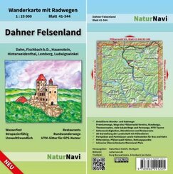NaturNavi Wanderkarte mit Radwegen Dahner Felsenland