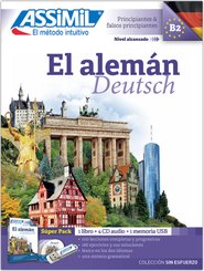 ASSiMiL El alemán - Deutschkurs in spanischer Sprache, Lehrbuch + 4 Audio-CDs + MP3-Audiodateien auf USB-Stick