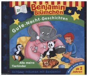 Benjamin Blümchen, Gute-Nacht-Geschichten - Alle meine Tierkinder, 1 Audio-CD