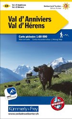 Val d'Anniviers, Val d'Hérens Wanderkarte Nr. 23