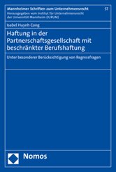 Haftung in der Partnerschaftsgesellschaft mit beschränkter Berufshaftung