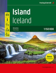 Island Reiseatlas, Autoatlas 1:150.000, Spiralbindung