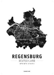 Regensburg, Designposter, Hochglanz-Fotopapier