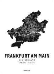 Frankfurt am Main, Designposter, Hochglanz-Fotopapier