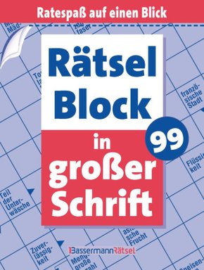 Rätselblock in großer Schrift - Bd.99