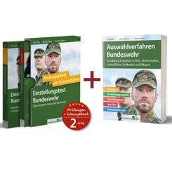 Einstellungstest Bundeswehr: Prüfungspaket mit Testsimulation, 2 Bde. + Auswahlverfahren Bundeswehr