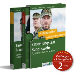 Einstellungstest Bundeswehr: Prüfungspaket mit Testsimulation, 2 Bde.