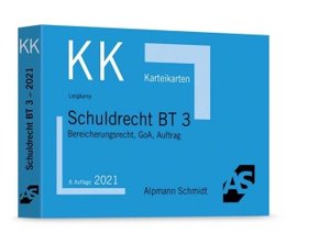 Alpmann-Cards, Karteikarten (KK): Karteikarten Schuldrecht BT 3