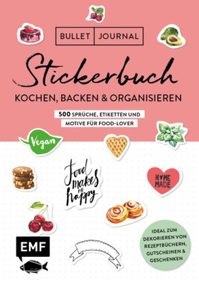 Bullet Journal - Stickerbuch: Kochen, Backen & Organisieren