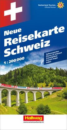 Hallwag Straßenkarte Neue Reisekarte Schweiz