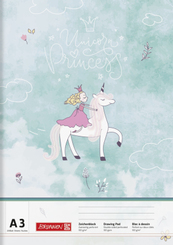 Brunnen Zeichenblock A3 20 Blatt Unicorn Princess