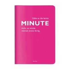 Heft A5 kariert, "G&auml;be es die letzte Minute nicht, so w&uuml;rde niemals etwas fertig." (Mark Twain)