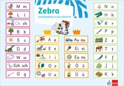 Zebra 1, Schreibtabelle in Grundschrift Klasse 1 (10 Exemplare)