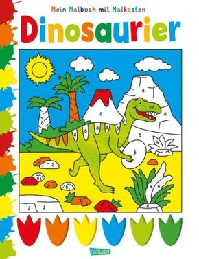 Mein Malbuch mit Malkasten: Dinosaurier