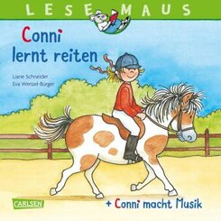 LESEMAUS 206:  "Conni lernt reiten" + "Conni macht Musik" Conni Doppelband