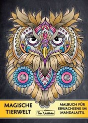 Malbuch mit Tieren: Magische Tierwelt Ausmalbilder im Mandala Stil - Topo Malbücher®