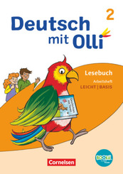 Deutsch mit Olli - Lesen 2-4 - Ausgabe 2021 - 2. Schuljahr Arbeitsheft Leicht / Basis - Mit BOOKii-Funktion