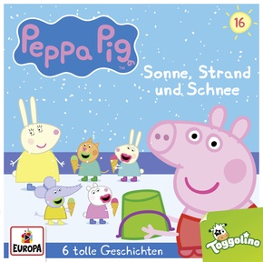 Peppa Pig Hörspiele - Sonne, Strand und Schnee (und 5 weitere Geschichten), 1 Audio-CD