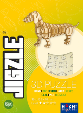 JIGZLE - Hund 3D Holz-Puzzle