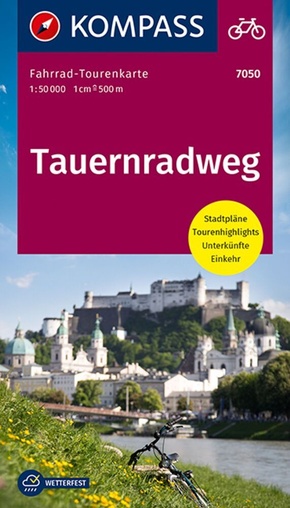 KOMPASS Fahrrad-Tourenkarte Tauernradweg 1:50.000