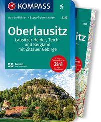 KOMPASS Wanderführer Oberlausitz, Lausitzer Heide-, Teich- und Bergland, mit Zittauer Gebirge, 55 Touren