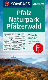 KOMPASS Wanderkarte 826 Pfalz, Naturpark Pfälzerwald