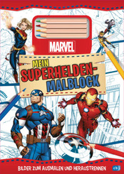 MARVEL Mein Superhelden-Malblock - Bilder zum Ausmalen und Heraustrennen