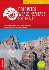 Dolomites World Heritage Geotrail I - Giudicarie - Nonsberg (Trentino), m. 1 Buch, m. 2 Karte