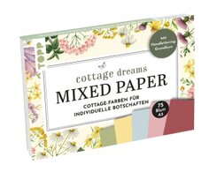 Handlettering Mixed Paper Block Cottage Dreams - Gelb, Gr&uuml;n, Blau, Rosa, Rot - A5