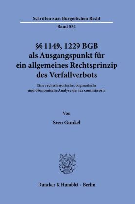 §§  1149, 1229 BGB als Ausgangspunkt für ein allgemeines Rechtsprinzip des Verfallverbots.