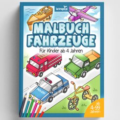 Malbuch Fahrzeuge für Kinder ab 4 Jahren