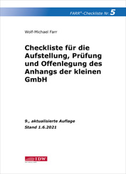 Farr, Checkliste 5 (Anhang der kleinen GmbH), 9. A.