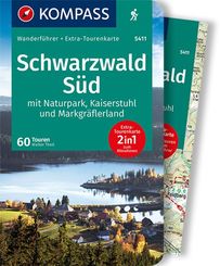 KOMPASS Wanderführer 5411 Schwarzwald Süd mit Naturpark, Kaiserstuhl und Markgräflerland