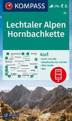 KOMPASS Wanderkarte 24 Lechtaler Alpen, Hornbachkette
