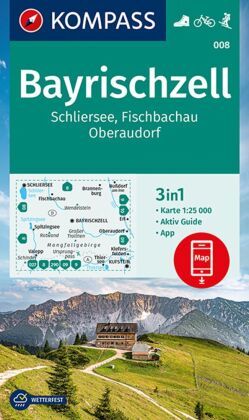KOMPASS Wanderkarte 008 Bayrischzell, Schliersee, Fischbachau, Oberaudorf 1:25.000
