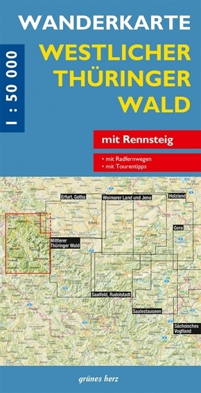 Wanderkarte Westlicher Thüringer Wald