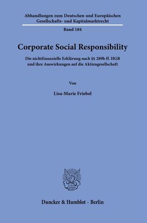 Corporate Social Responsibility.