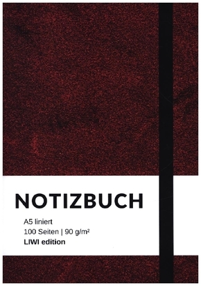 Notizbuch A5 liniert - 100 Seiten 90g/m² - Soft Cover violett - FSC Papier