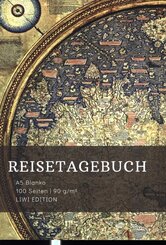 Reisetagebuch zum Selberschreiben - A5 blanko - 100 Seiten 90g/m² - Soft Cover - Motiv Weltkarte Mappa Mundi - FSC Papie