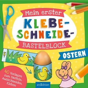 Mein erster Klebe-Schneide-Bastelblock Ostern