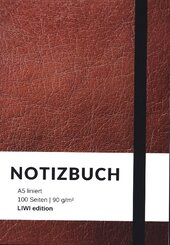 Notizbuch A5 liniert - 100 Seiten 90g/m² - Soft Cover braun - FSC Papier