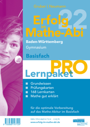 Erfolg im Mathe-Abi 2022 Lernpaket Basisfach 'Pro' Baden-Württemberg Gymnasium, 4 Teile