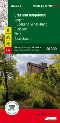 Graz und Umgebung, Wander-, Rad- und Freizeitkarte 1:50.000, freytag & berndt, WK 0133