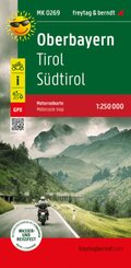 Oberbayern - Tirol - Südtirol, Motorradkarte 1:250.000, freytag & berndt