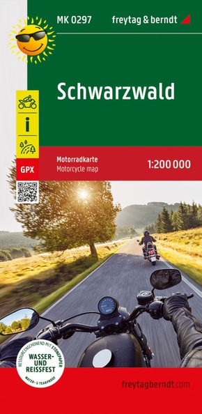 Schwarzwald, Motorradkarte 1:200.000, freytag & berndt