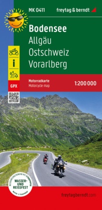 Bodensee, Motorradkarte 1:200.000, freytag & berndt