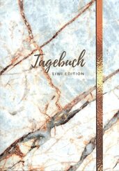 Tagebuch - A5 liniert - 100 Seiten 90g/m² - Soft Cover Motiv Marmor weiß - FSC Papier